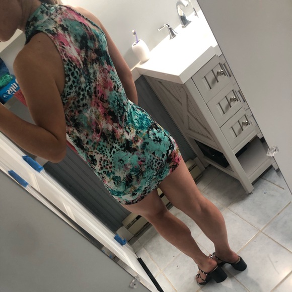 Turquoise leopard dress - Picture 7 of 8